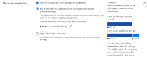 google-pmax-customer-acquisition-setting